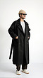 black longline overcoat