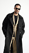 black longline overcoat