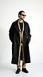 black longline overcoat