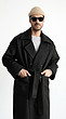 black longline overcoat