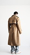 camel longline suede trench coat