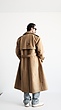 camel longline suede trench coat