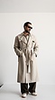 creamy classic trench coat