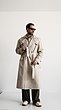 creamy classic trench coat