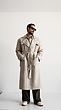 creamy classic trench coat