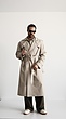 creamy classic trench coat