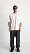 grey wool pleated pants