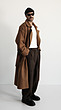 brown wool pleated pants