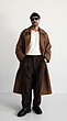 brown wool pleated pants