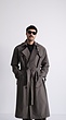 dark grey classic trenchcoat