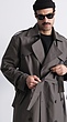 dark grey classic trenchcoat