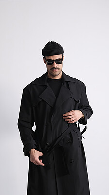 black classic trenchcoat