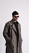 dark grey classic trenchcoat