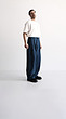 denim wide-leg trousers