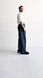 denim wide-leg trousers