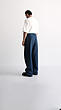 denim wide-leg trousers