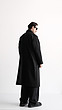 dark gray wool overcoat