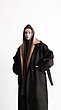 black longline overcoat