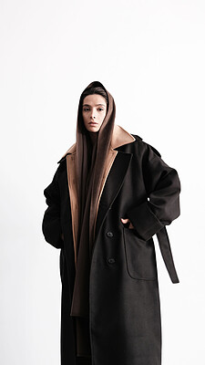 black longline overcoat