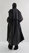 double breasted black trenchcoat