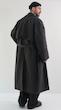 double breasted black trenchcoat
