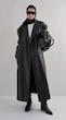 leather long overcoat