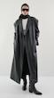 leather long overcoat