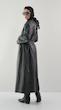 leather long overcoat