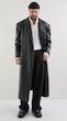 leather long overcoat