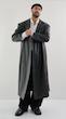 leather long overcoat