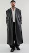 leather long overcoat