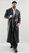 leather long overcoat