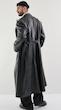 leather long overcoat