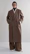 brown long overcoat