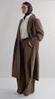 brown long overcoat
