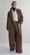 brown long overcoat