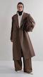 brown long overcoat