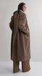 brown long overcoat