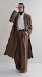 brown long overcoat
