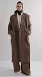 brown long overcoat