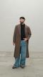 brown long overcoat