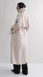 high collar sand trenchcoat