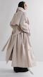 high collar sand trenchcoat