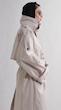 high collar sand trenchcoat