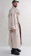 high collar sand trenchcoat