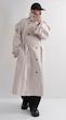 high collar sand trenchcoat