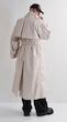 high collar sand trenchcoat
