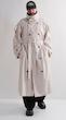 high collar sand trenchcoat
