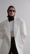 white longline overcoat