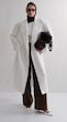 white longline overcoat